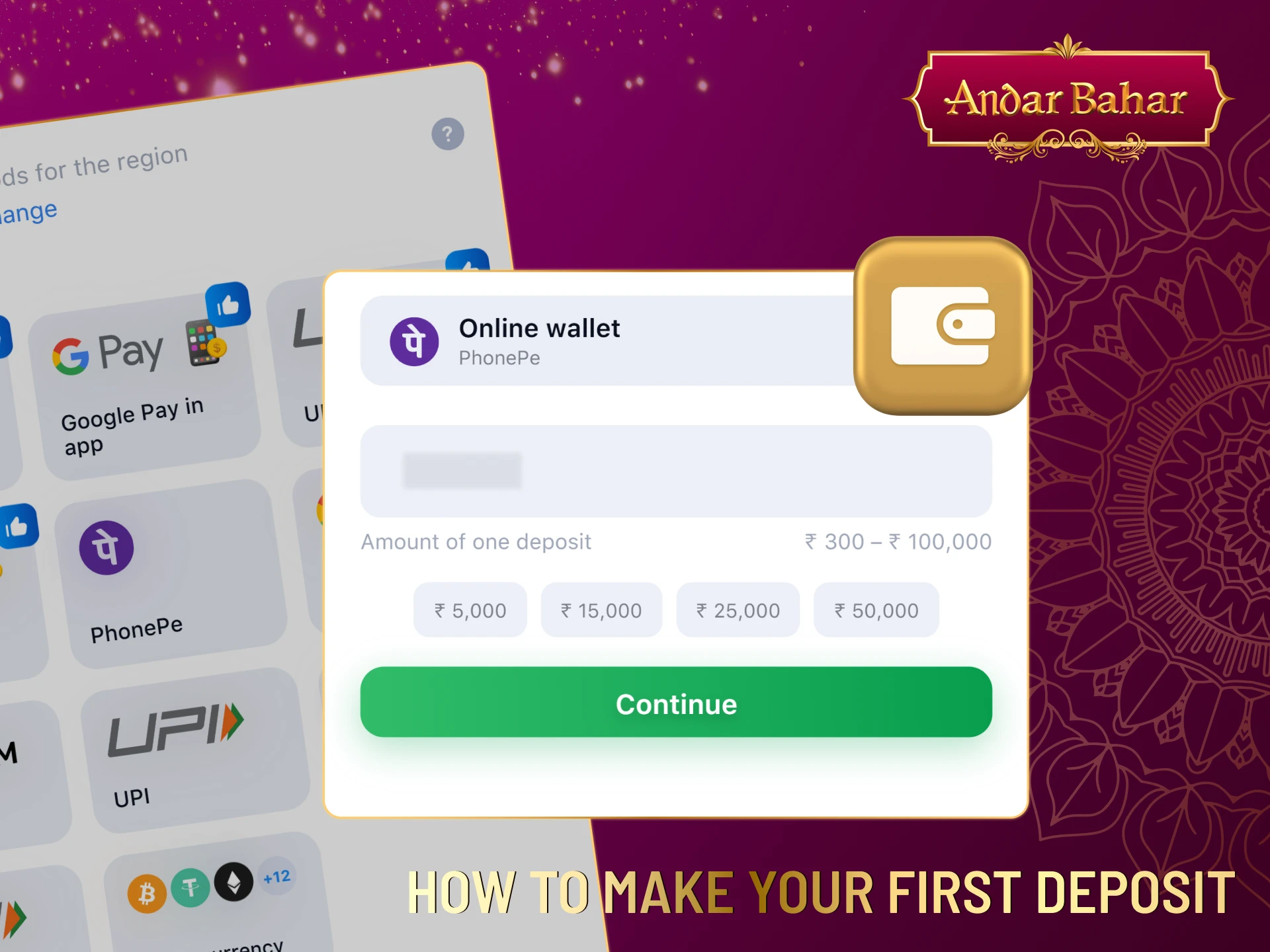 Learn more about your first deposit.