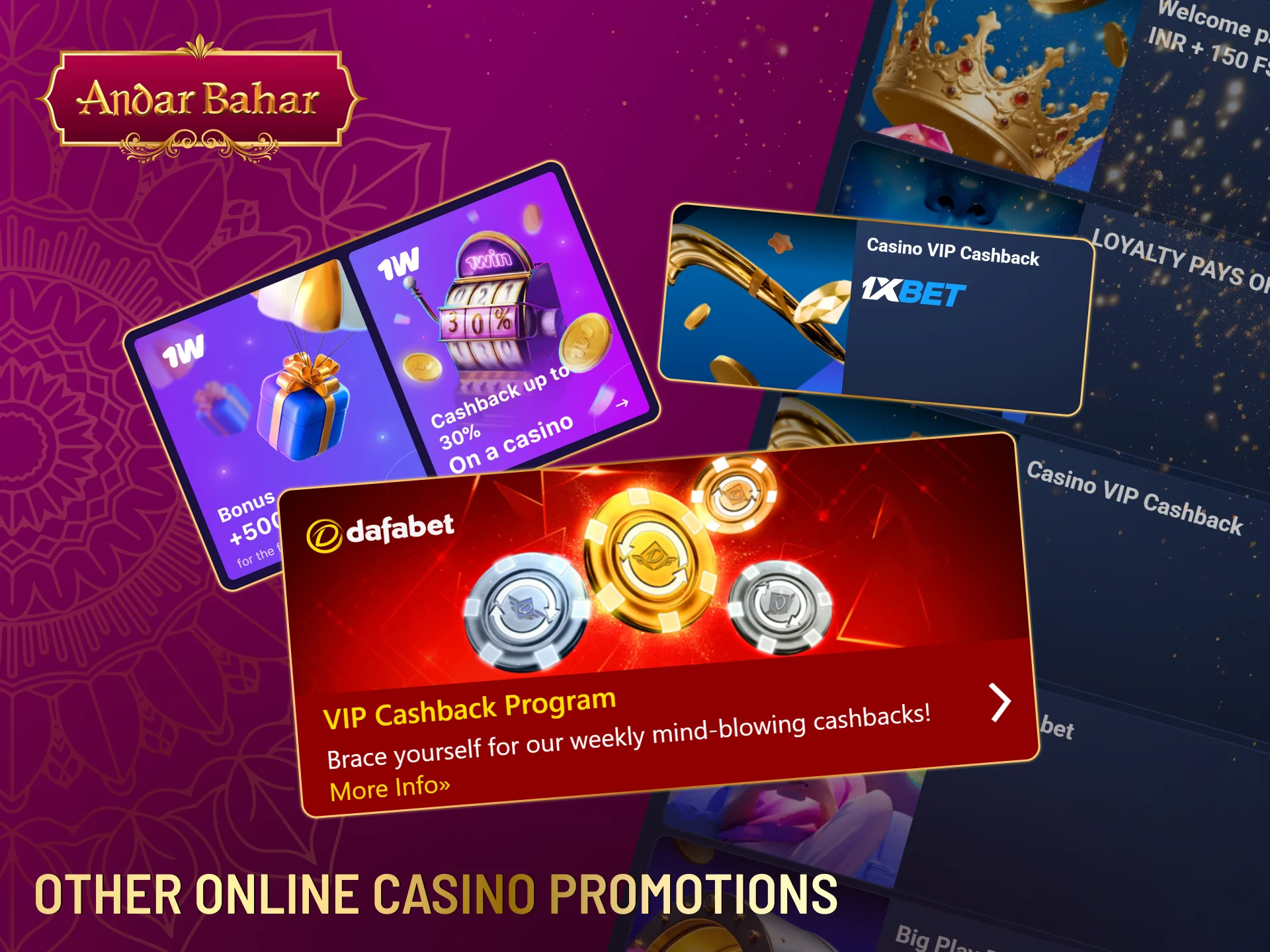 Andar Bahar has bonuses not only for new players, but also for those who are already registered.