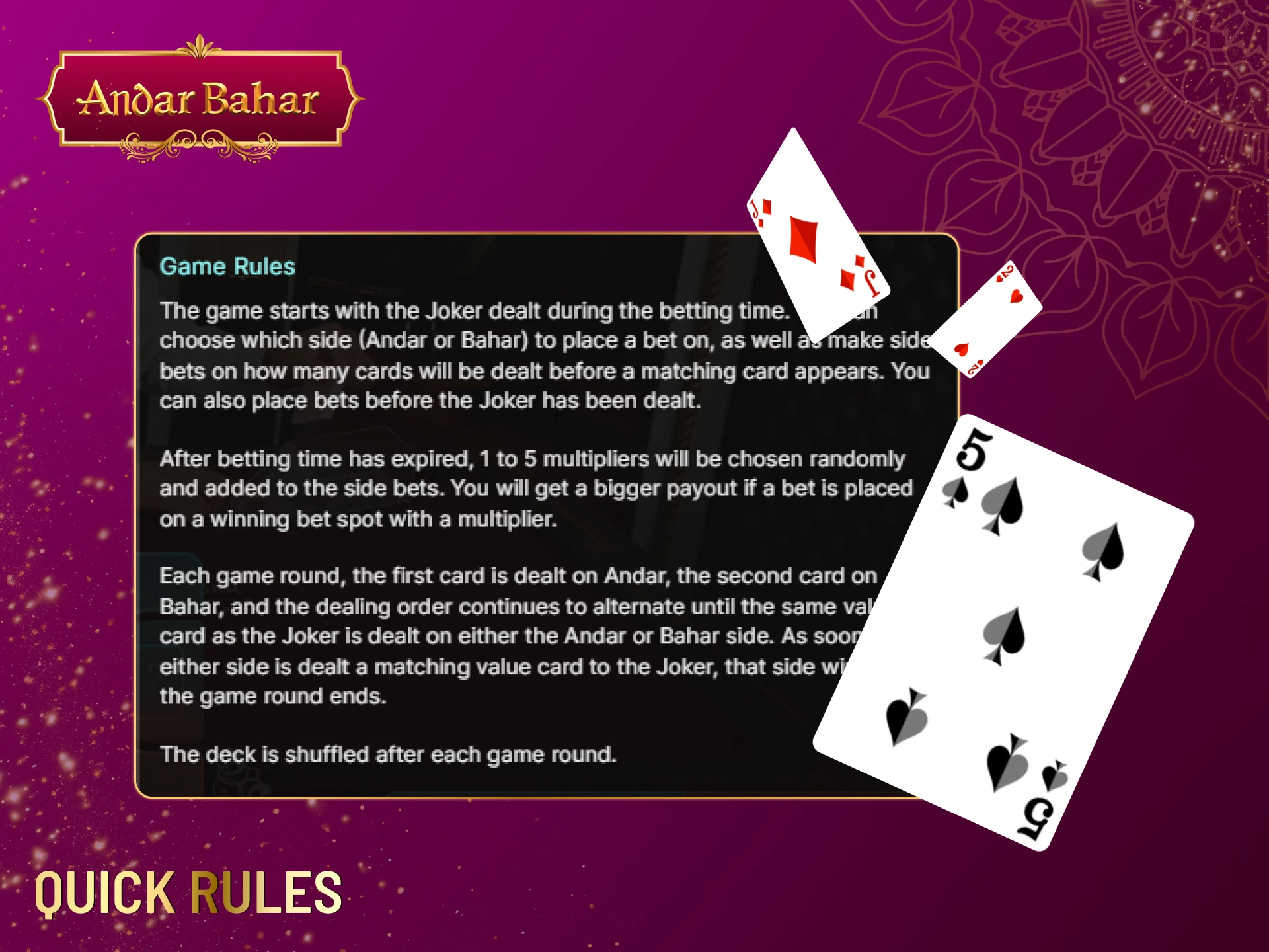 These rules will help you figure out the game quickly.