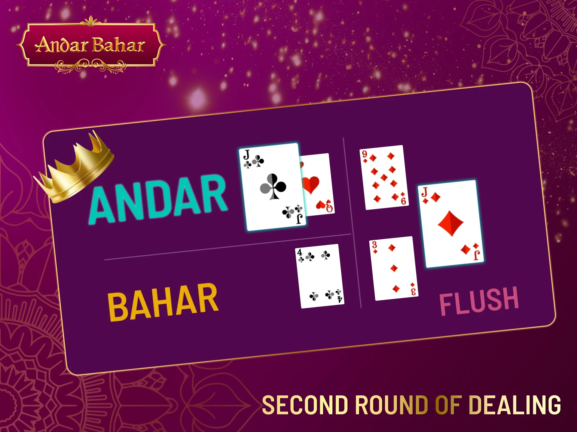 The second round ends when a card with the same number or face as the Joker is drawn.