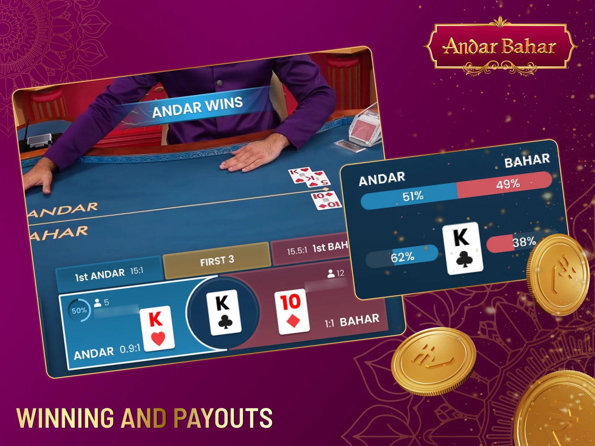 If you correctly guess which side the corresponding card fell on, then congratulations, you've won.